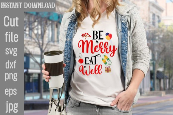 Be Merry Eat Well SVG Cut File Review for Real Embroidery Projects