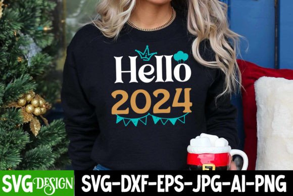 Hello 2024 SVG Design for Embroidery Projects
